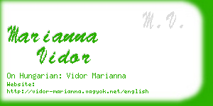 marianna vidor business card